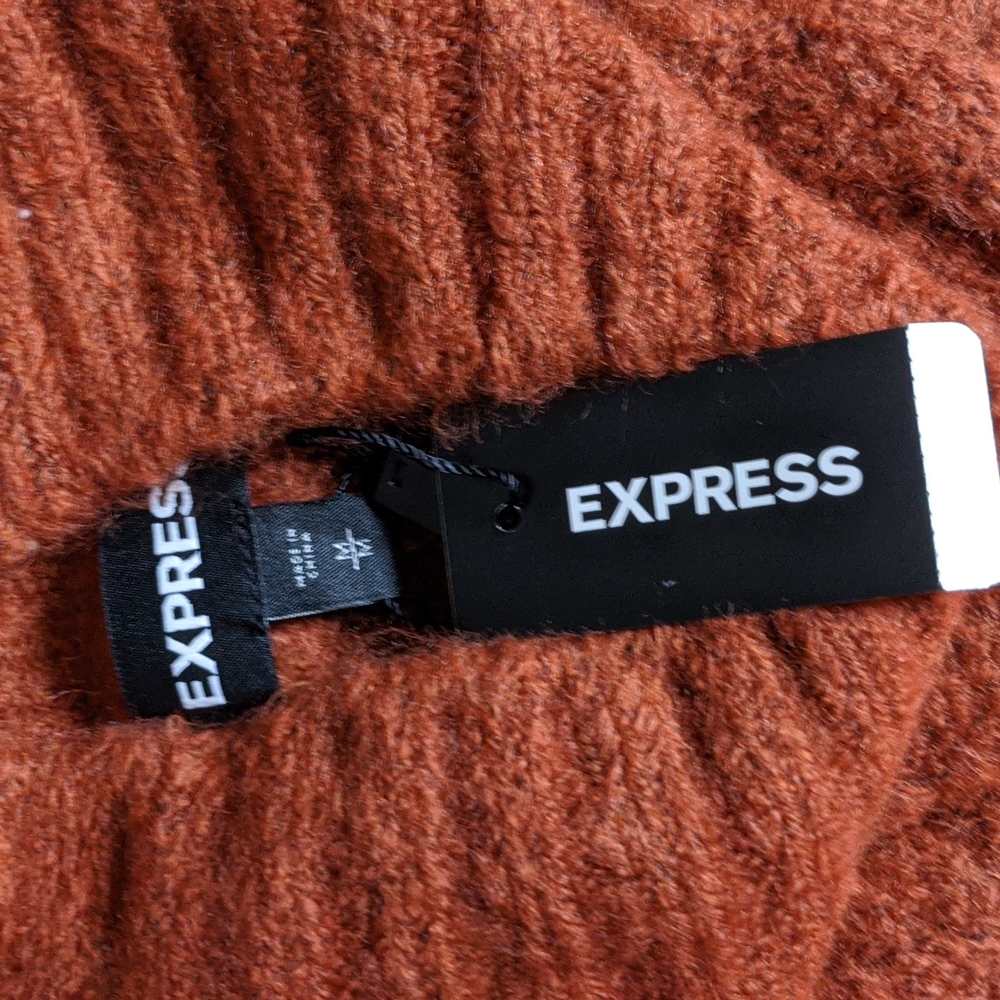 Express Medium Size Sweater Rust Color - image 2